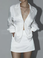 Leisure Satin Mini Skirt