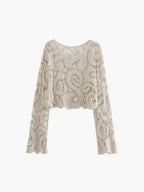 Island Mood Crochet Cover Up Top
