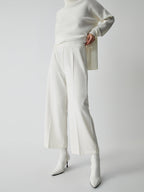 Semi-Sheer Wide Leg Culotte Pants