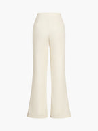 Solid Tube Top With Wide Leg Pants Set