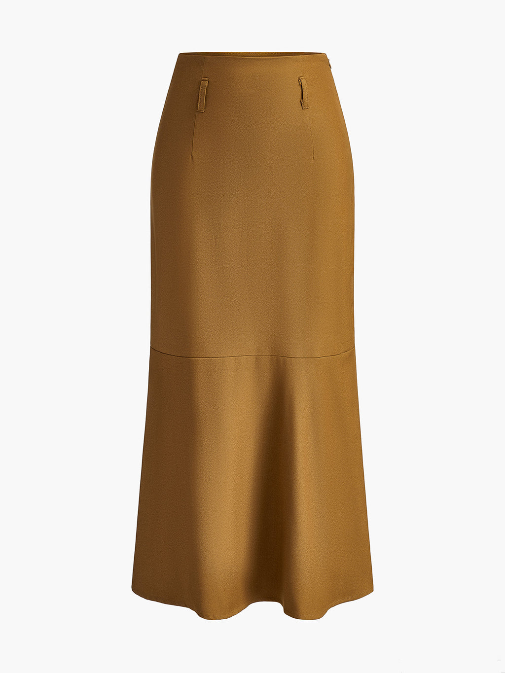 Minimalist Plain Maxi Skirt Without Belt