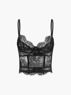 Sheer Lace Crop Corset