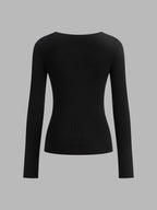 Two Tone Panel Knit Top