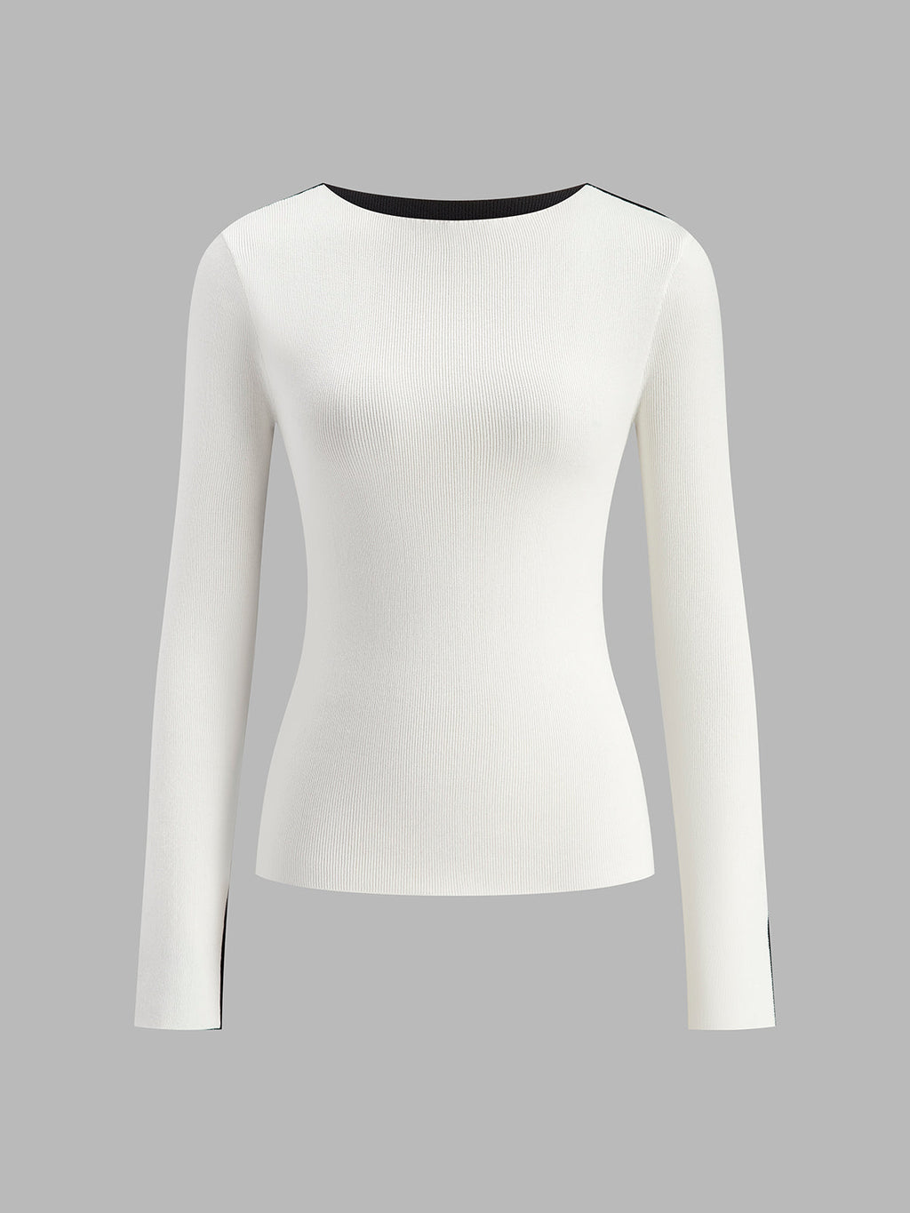 Two Tone Panel Knit Top