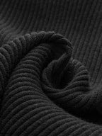 Mock Neck Sheer Panel Knit Top