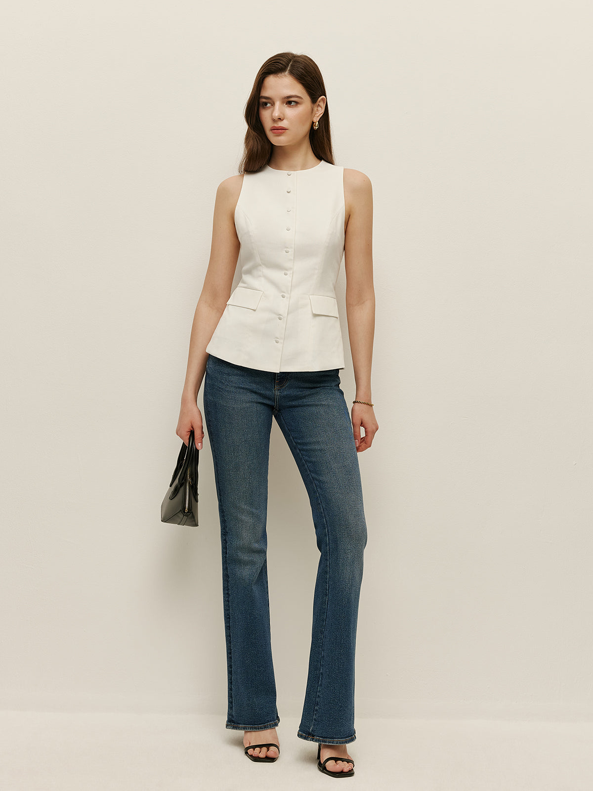 Bow Back Detail Sleeveless Top