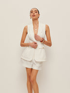 Pocket Detail Tailored Vest