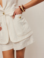 Pocket Detail Tailored Vest