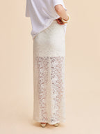 Semi-Sheer Lace Skirt