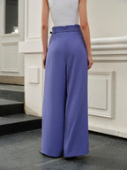 High-Waist Belted Wide-Leg Pants