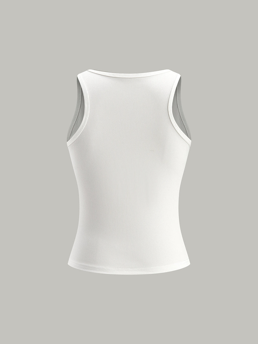 Ribbed Knit Top With Metal Detail