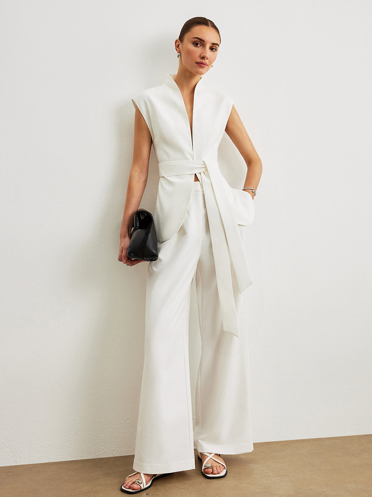 Belted Peplum Top