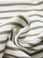 Striped Metal Round-Neck Shirt With Belt