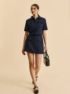Decor Pocket Tweed Skirt