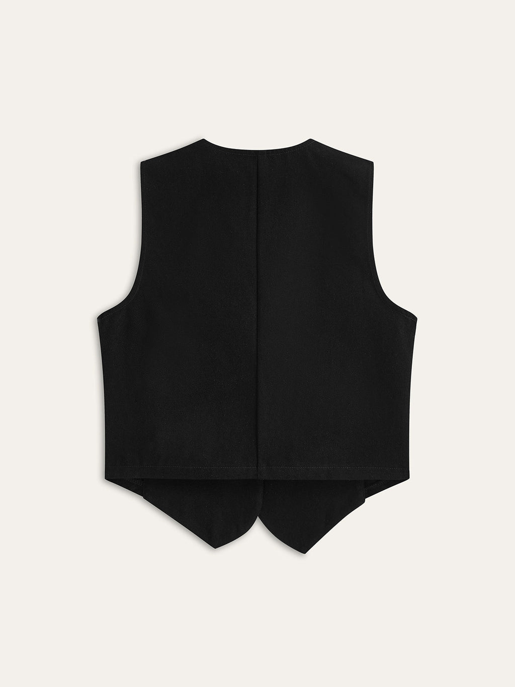 Tailored Denim Button-Up Vest