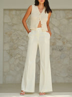 High-Waist Pocketed Pants