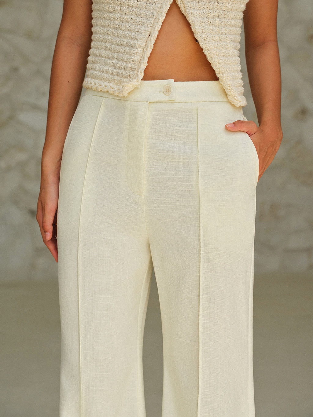 High-Waist Pocketed Pants