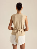 Sleeveless V-Neck Vest