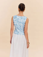 Floral Print Button-Front Top