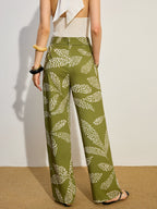 Printed Mid-Rise Thin Pants