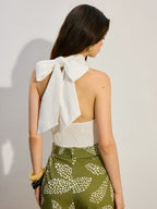 Cross Halter Cut-Out Tank Top