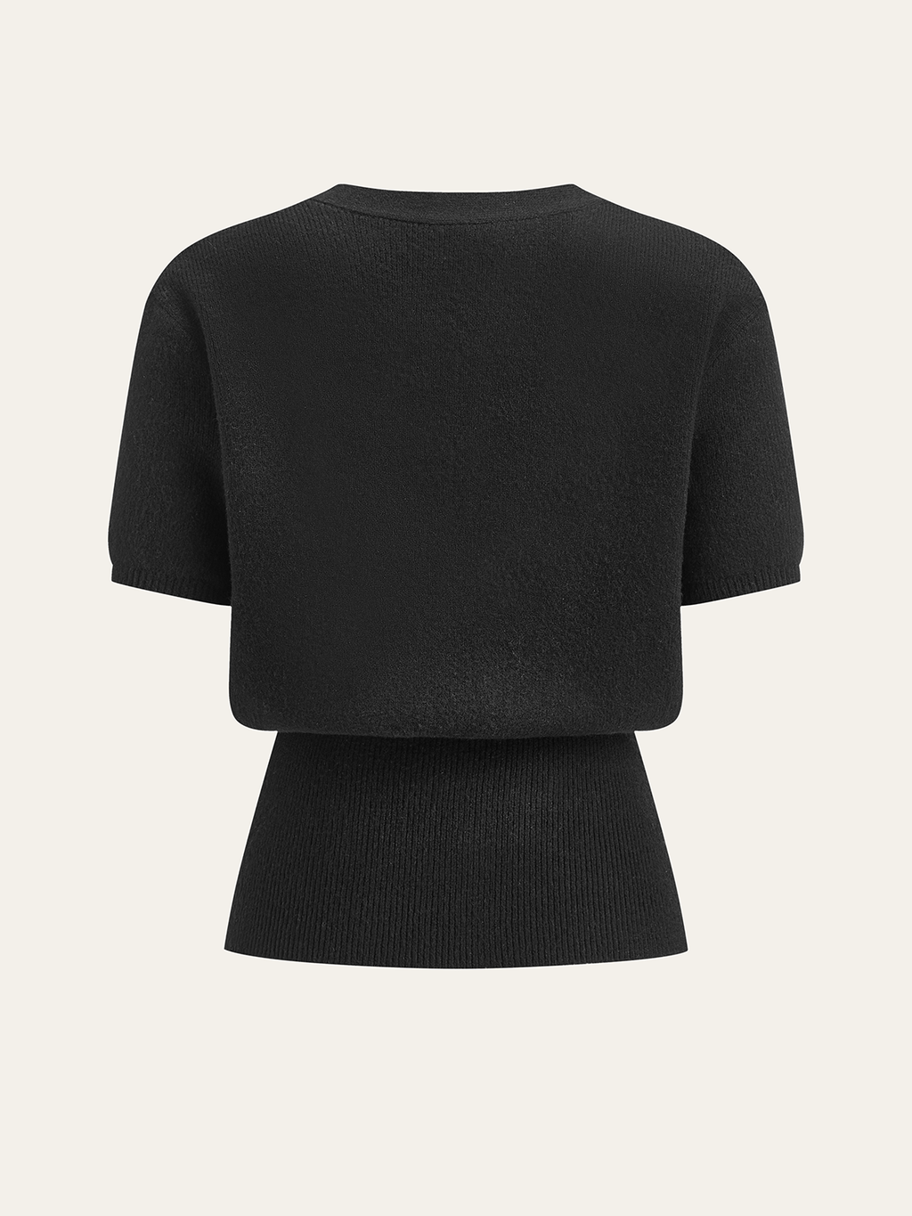 Metal Button V-Neck Sweater