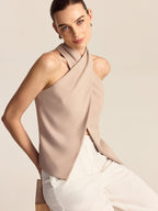 Cross-Front Halter Top