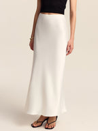 Satin Mermaid Midi Skirt