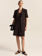 Oversized Short-Sleeved Blazer