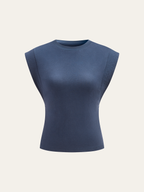 Cotton Crew Neck Sleeveless Top