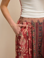 Boho Print Wide-Leg Pants