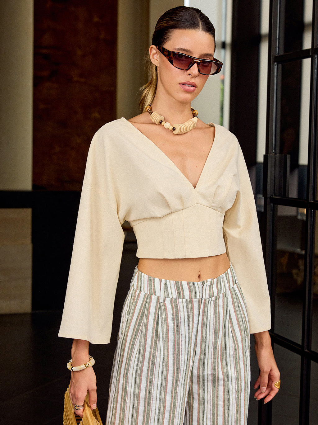 V-Neck Crop Top