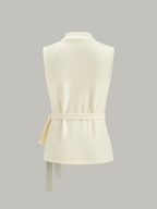 Cable Knit Wrap Vest