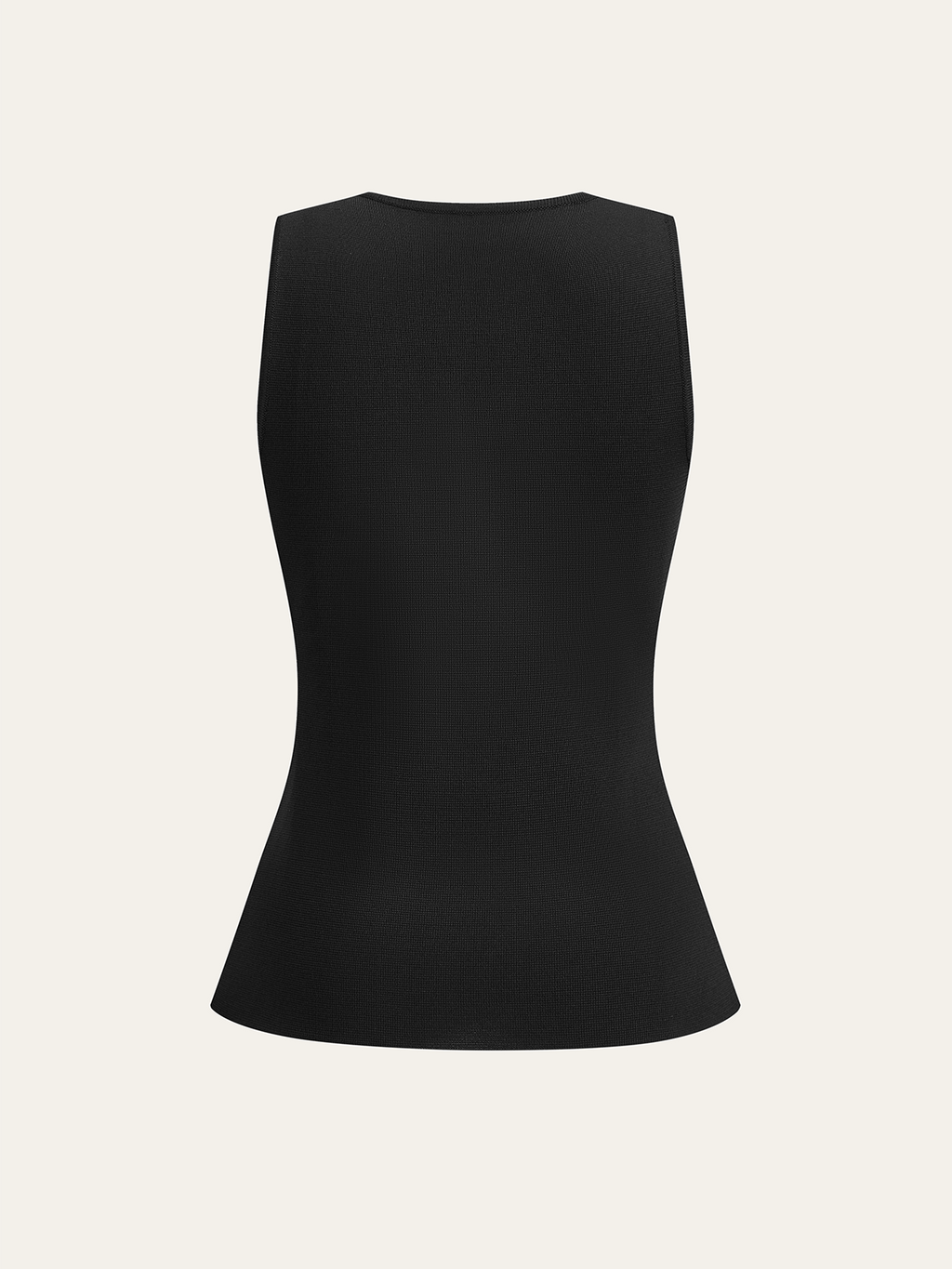 Metal Decor Sleeveless V-Neck Vest
