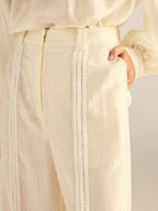 Crochet Tencel Wide-Leg Pants