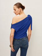 One-Shoulder Top With Bow Detail