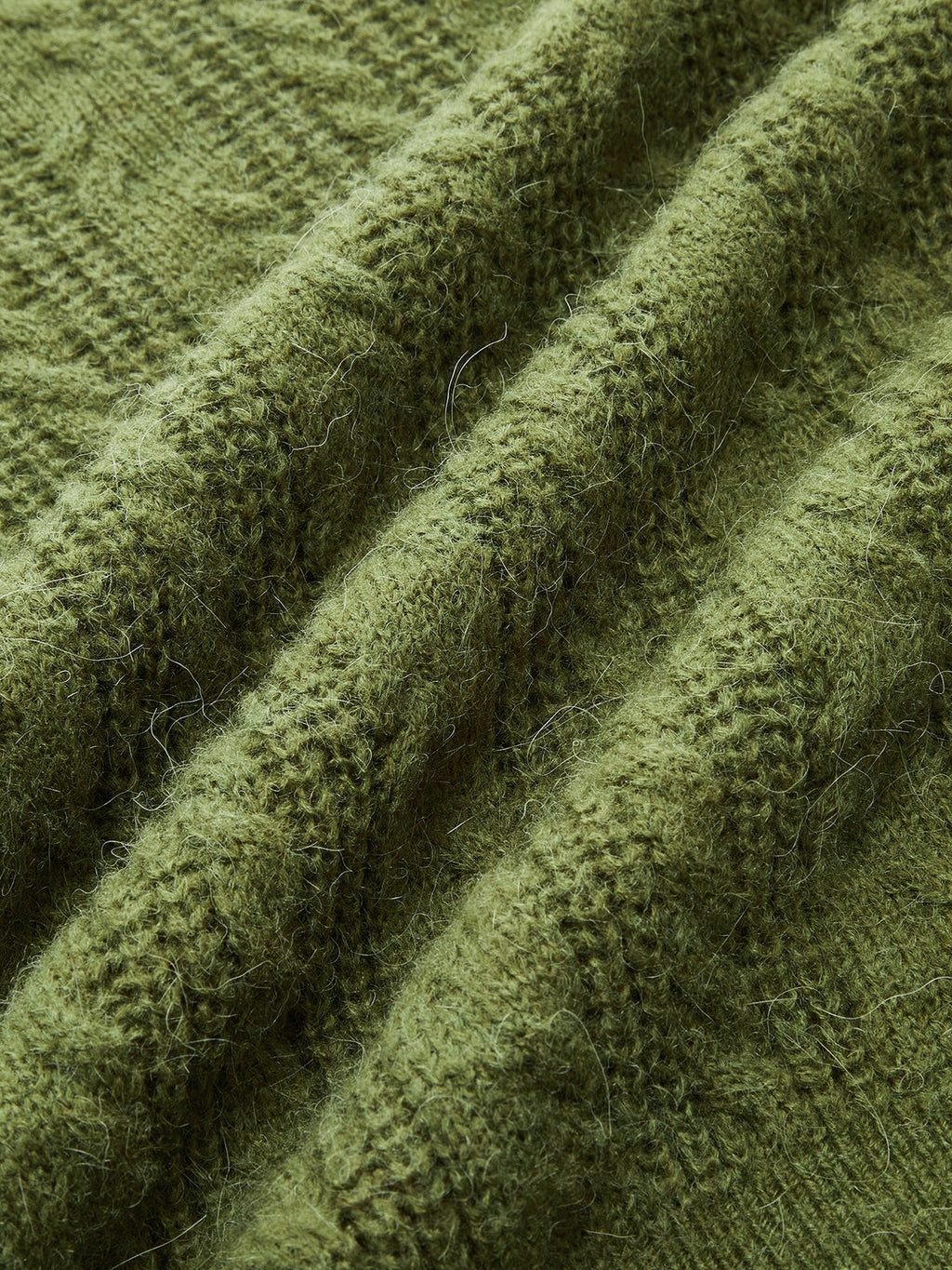 Cable-Knit Mock Neck Short-Sleeve Sweater Top