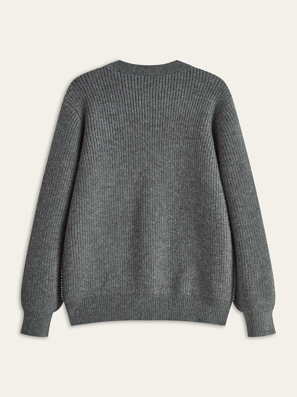 Contrast Trim Denim Panel Cardigan