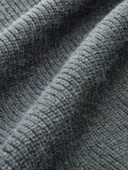 Contrast Trim Denim Panel Cardigan