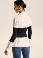 Contrast Panel Button Shirt
