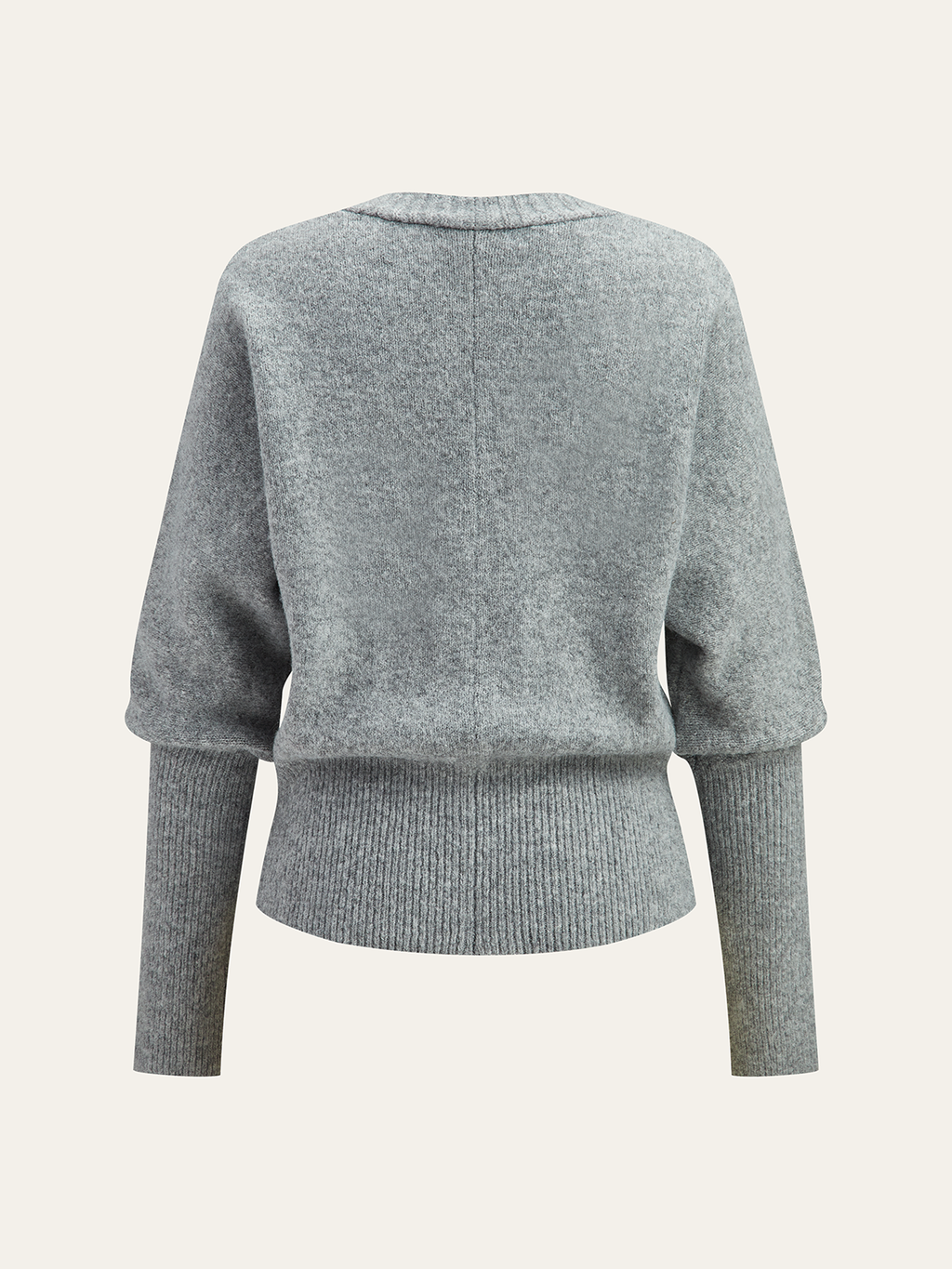 Metal Button Wool Blend Cardigan