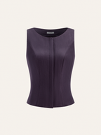 Cotton Blend Sleeveless Top and Pants Set