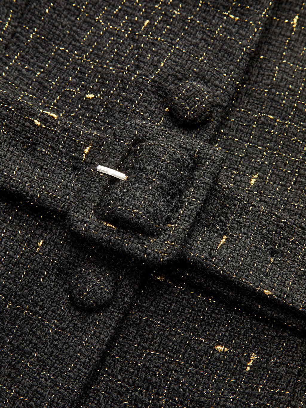 Tweed Belted Sleeveless Vest