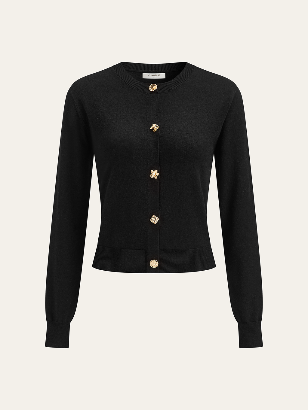 Wool Blend Metal Button Cardigan