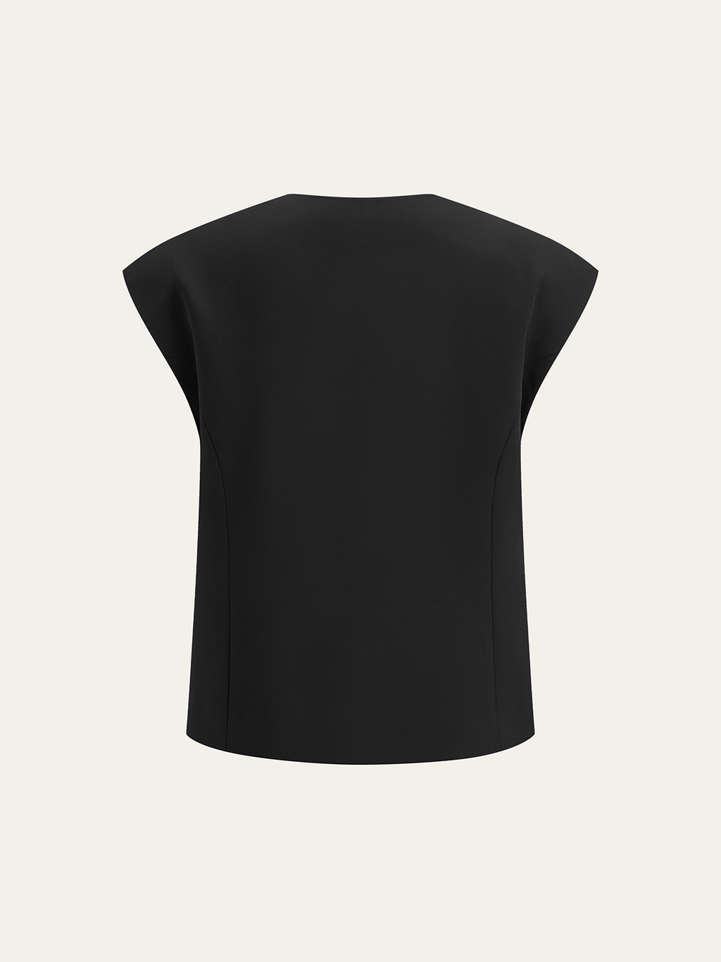 Metal Detail Cap Sleeve Vest