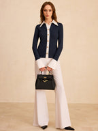 Color-Block Button-Down Shirt