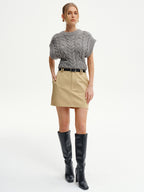 Pocket Belted Mini Skirt