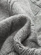 Dual-Sided Bow Cable-Knit Vest