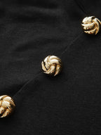 Metal Detail Mock Neck Long Sleeve T-Shirt