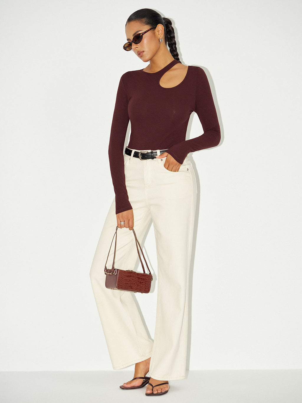 Long Sleeve Cut-Out Bodysuit